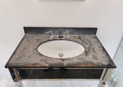 Restoration to Marble Vanity Top - Before